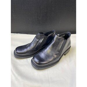Bert Pulitzer Men's Black Leather Ankle Boots Slip on/ Shoes Size 9 SKU 6005